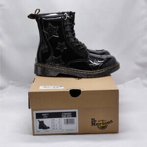 Dr. Martens Girls Boots Sz 6 Youth Black Whimsigoth Street Style Dark Romantic